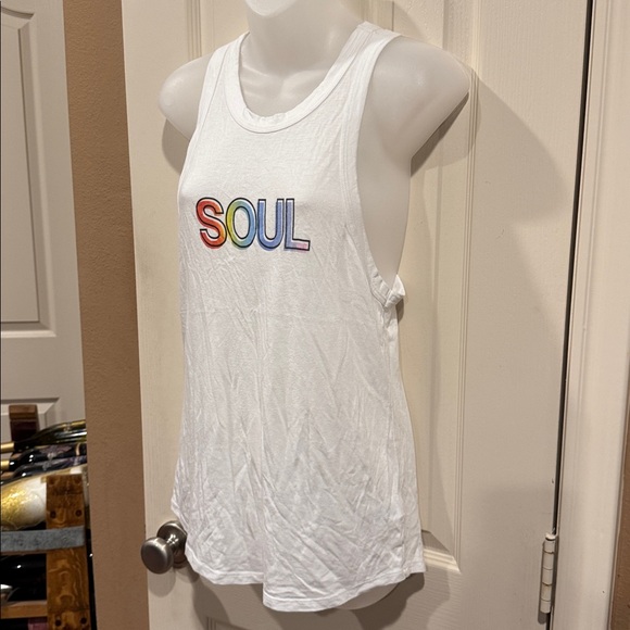 SOULCYCLE White Racerback Muscle Tank Top. Sz Small - Picture 2 of 7